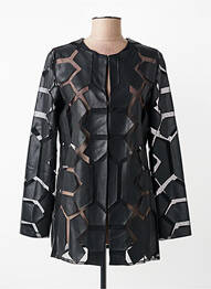 Veste chic col rond noir JOSEPH RIBKOFF femme