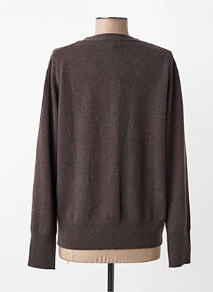 Gilet manches longues stretch marron ESTHEME femme