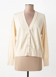 Gilet manches longues stretch beige ESTHEME femme