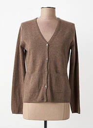 Gilet manches longues stretch marron ESTHEME femme