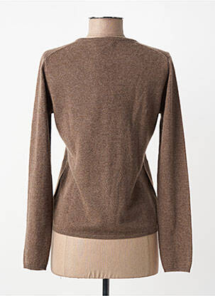 Gilet manches longues stretch marron ESTHEME femme