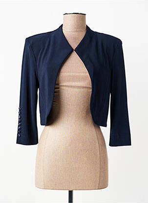 Boléro effet matière satinée bleu JOSEPH RIBKOFF femme