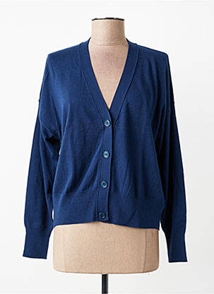 Gilet manches longues stretch bleu ESTHEME femme