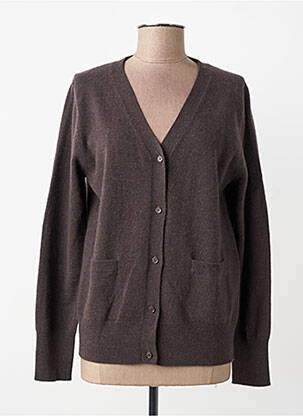 Gilet manches longues stretch marron ESTHEME femme