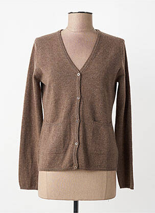 Gilet manches longues stretch marron ESTHEME femme