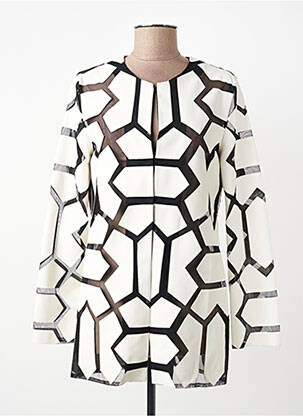 Veste chic col rond beige JOSEPH RIBKOFF femme