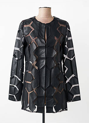 Veste chic col rond noir JOSEPH RIBKOFF femme