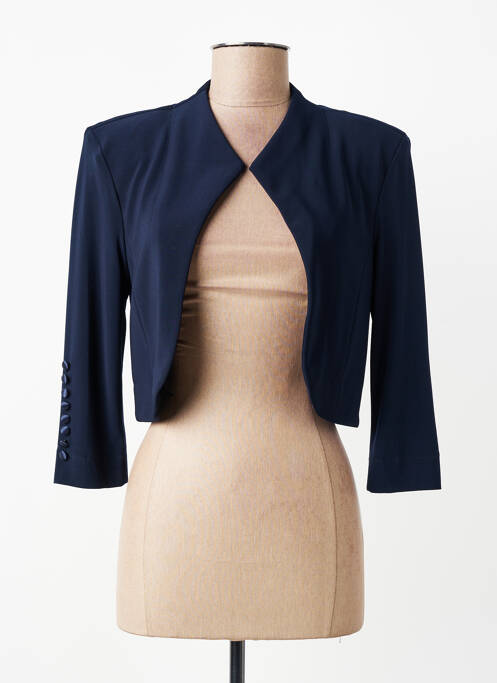 Boléro effet matière satinée bleu JOSEPH RIBKOFF femme