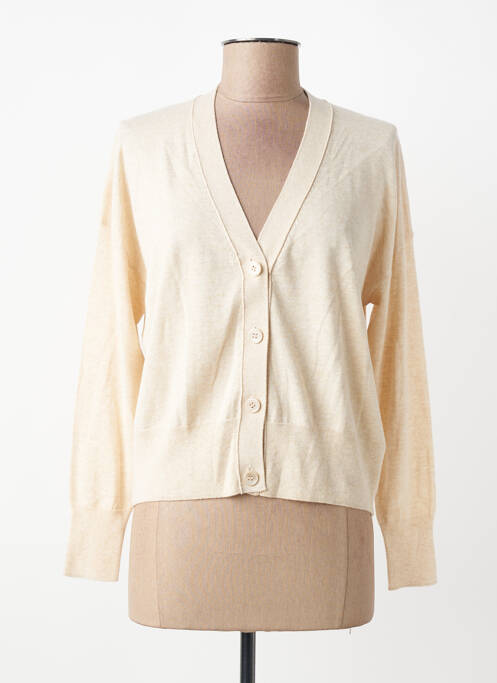 Gilet manches longues stretch beige ESTHEME femme