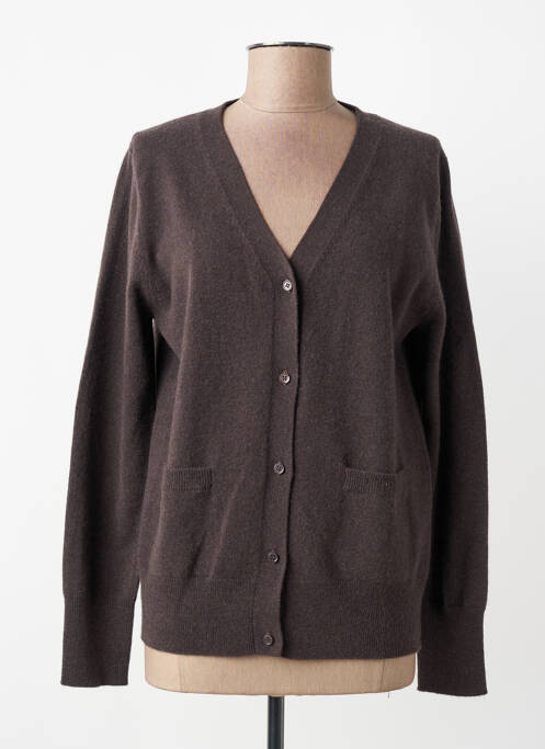 Gilet manches longues stretch marron ESTHEME femme