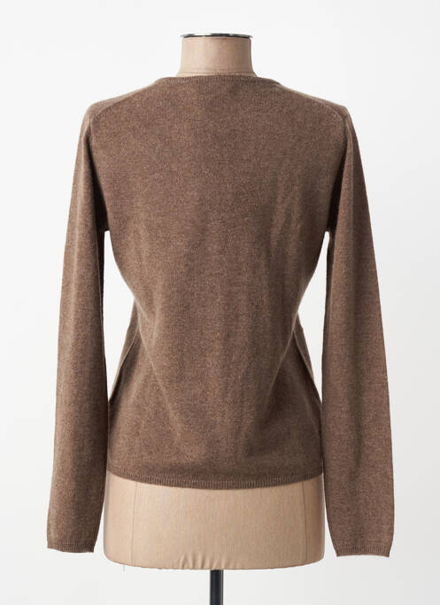 Gilet manches longues stretch marron ESTHEME femme