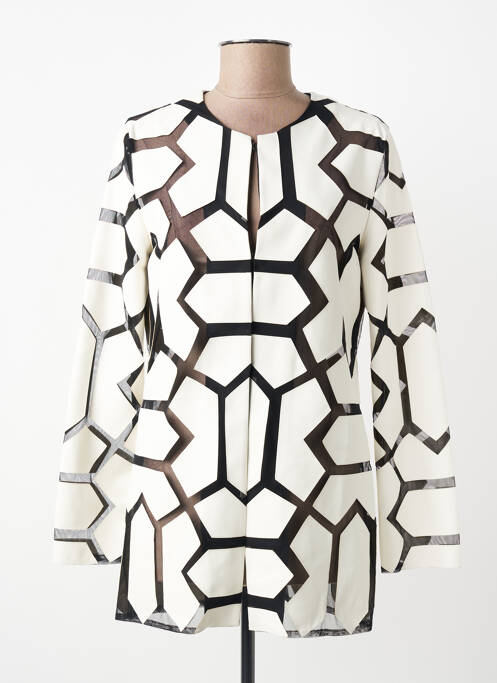 Veste chic col rond beige JOSEPH RIBKOFF femme