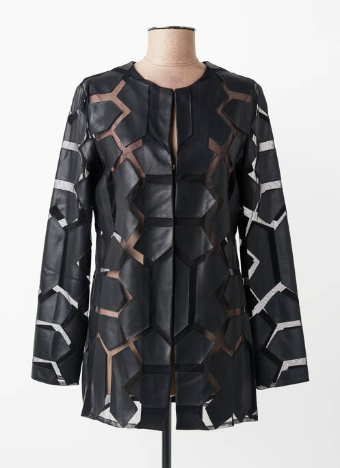 Veste chic col rond noir JOSEPH RIBKOFF femme