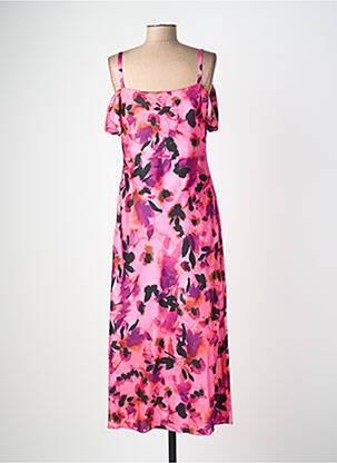 Robe longue manches courtes manches courtes rose JOSEPH RIBKOFF femme