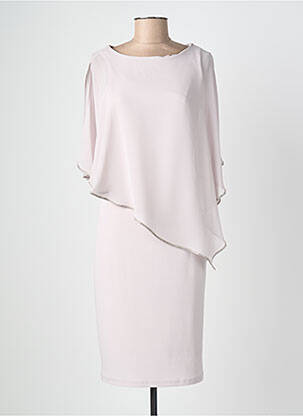 Robe mi-longue coupe fluide manches 3/4 gris JOSEPH RIBKOFF femme