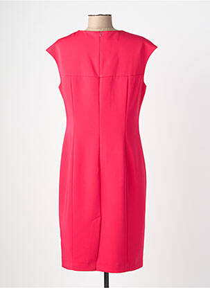 Robe mi-longue tissage crêpe manches courtes rouge DIANA GALLESI femme