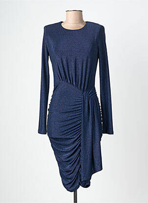 Robe mi-longue manches longues manches longues bleu JOSEPH RIBKOFF femme