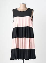 Robe courte coupe évasée sans manche noir JOSEPH RIBKOFF femme