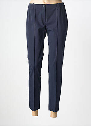 Pantalon 7/8 tissage popeline taille normale bleu BASLER femme