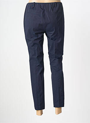 Pantalon 7/8 tissage popeline taille normale bleu BASLER femme