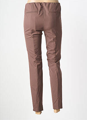 Pantalon 7/8 tissage popeline taille normale marron BASLER femme