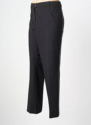 Pantalon droit taille à pinces taille normale noir BASLER femme