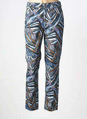 Pantalon slim tissage popeline taille normale bleu GARDEUR femme