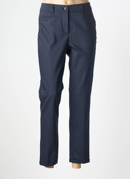 Pantalon 7/8 tissage popeline taille normale bleu GARDEUR femme