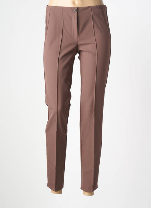 Pantalon 7/8 taille élastique taille normale marron BASLER femme