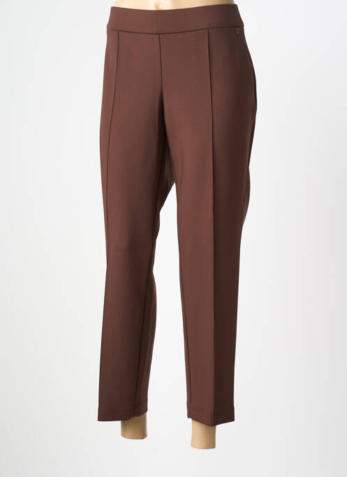 Pantalon 7/8 stretch taille normale marron BASLER femme