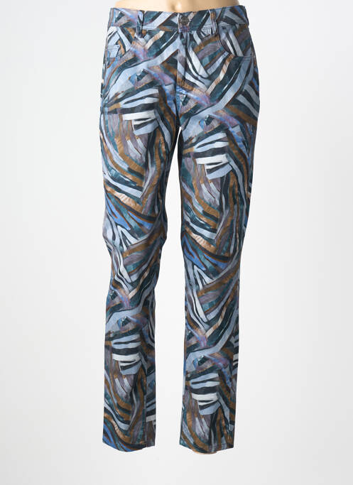 Pantalon slim tissage popeline taille normale bleu GARDEUR femme