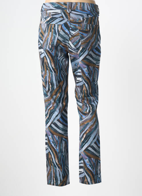 Pantalon slim tissage popeline taille normale bleu GARDEUR femme