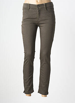 Jeans coupe slim stretch taille normale vert GARDEUR femme