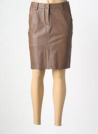Jupe mi-longue coupe droite marron GARDEUR femme