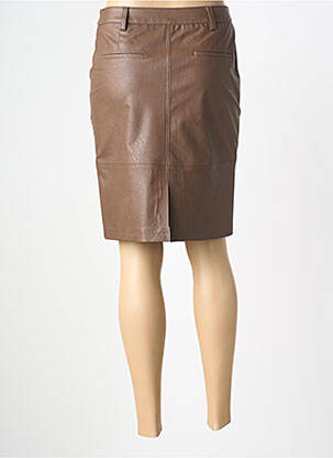 Jupe mi-longue coupe droite marron GARDEUR femme