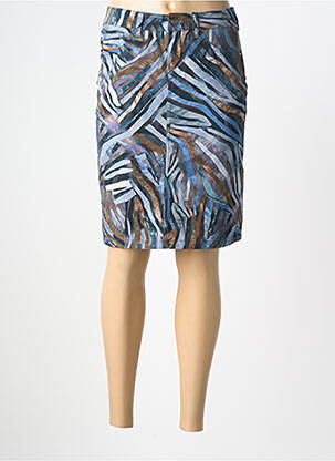 Jupe mi-longue coupe droite bleu GARDEUR femme