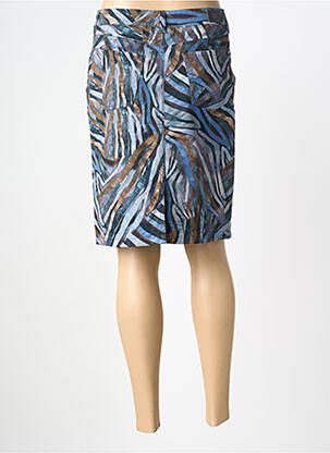 Jupe mi-longue coupe droite bleu GARDEUR femme
