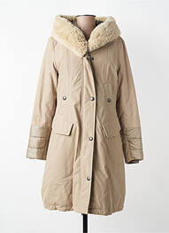 Parka finition intérieure doublée a capuche beige CREENSTONE femme