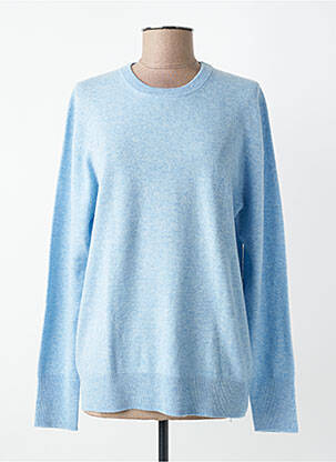Pull coupe droite manches longues bleu ESTHEME femme