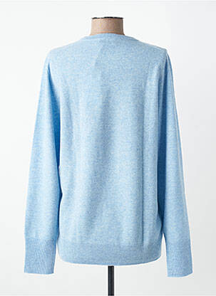 Pull coupe droite manches longues bleu ESTHEME femme