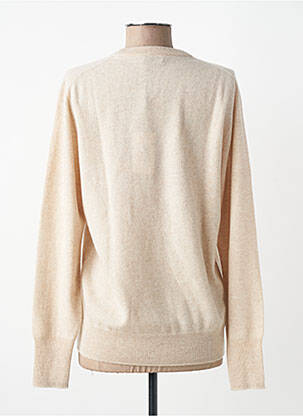 Pull coupe droite manches longues beige ESTHEME femme