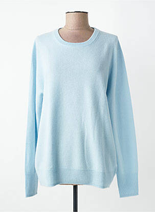 Pull coupe droite manches longues bleu clair ESTHEME femme