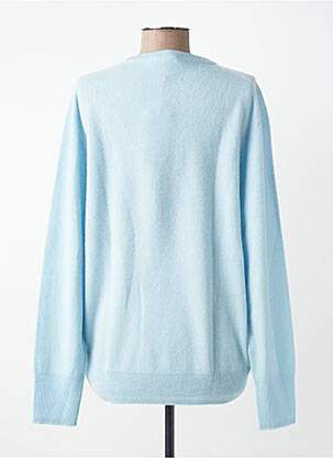 Pull coupe droite manches longues bleu clair ESTHEME femme