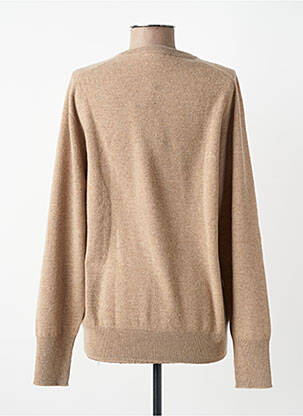 Pull coupe droite manches longues marron ESTHEME femme