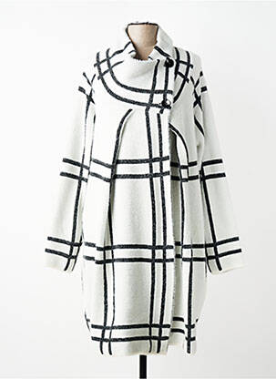 Gilet manches longues fermeture boutonnée sur le devant blanc JOSEPH RIBKOFF femme