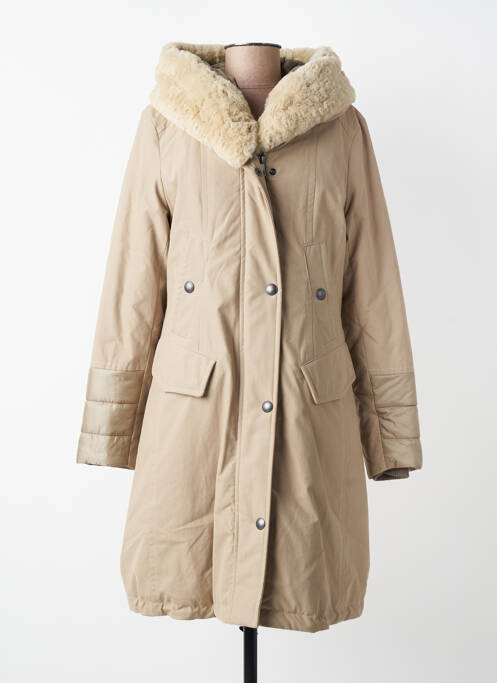 Parka manches longues a capuche beige CREENSTONE femme