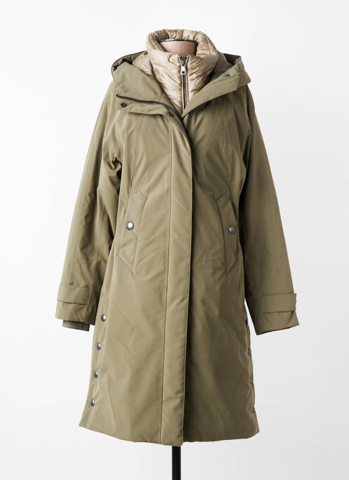Parka manches longues a capuche vert CREENSTONE femme