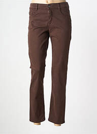 Jeans coupe slim stretch taille normale marron fonce GARDEUR femme