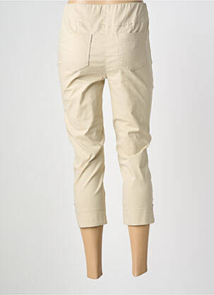 Pantacourt taille élastique taille normale beige ADELINA BY SCHEITER femme