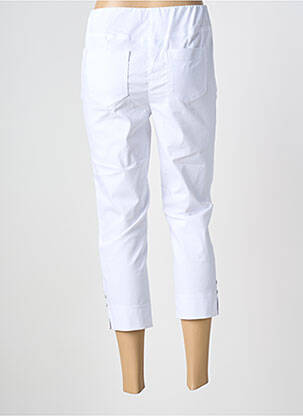 Pantacourt taille élastique taille normale blanc ADELINA BY SCHEITER femme